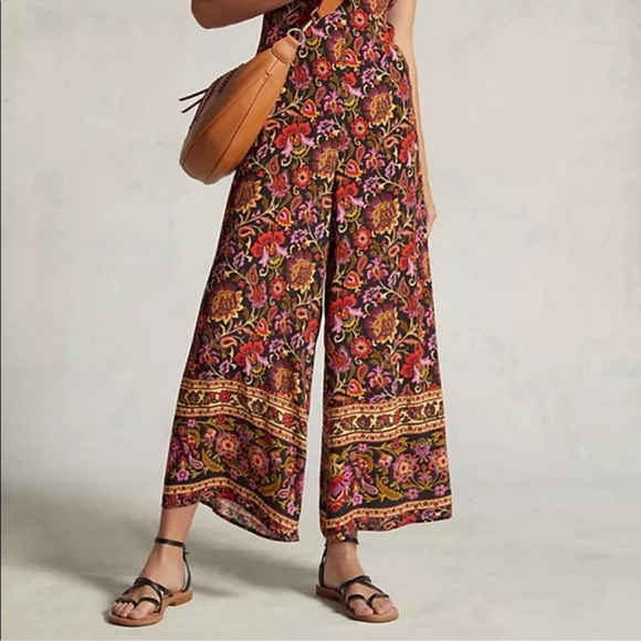 Anthropologie x Kachel Black Red Floral Wide Leg
Loose Fit Sleeveless Jumpsuit 4 - Picture 6 of 13